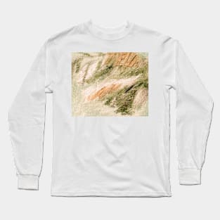 Abstract Painting Warm Green Jade Ochre 11c7 Long Sleeve T-Shirt